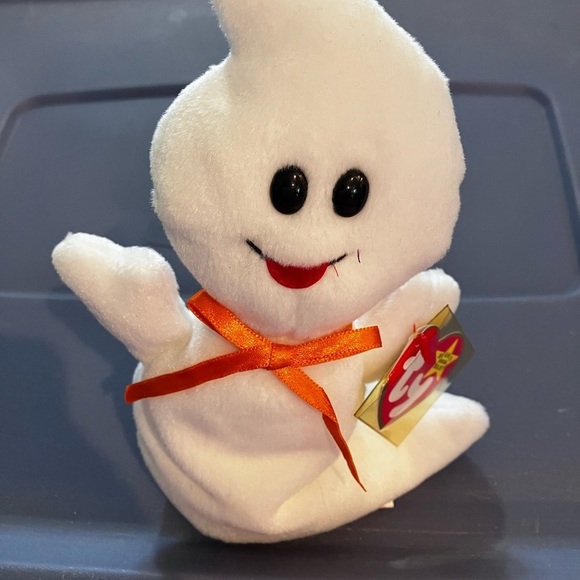 Ty Other - Ty Ghost Plush with Orange Accents